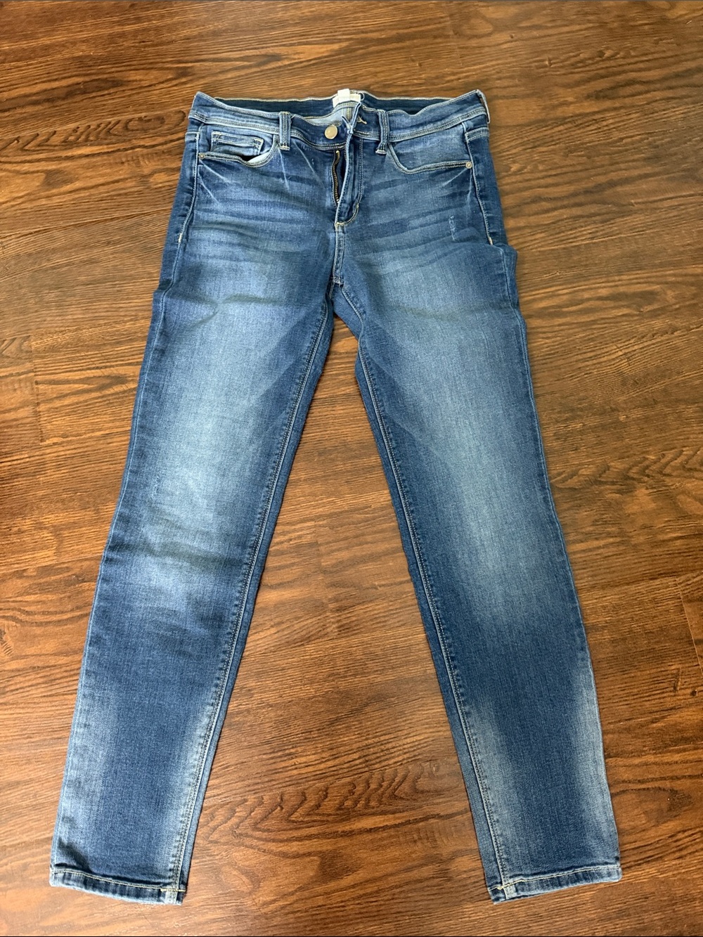 Slim Mid-Rise Skinny Jeans in Medium Blue